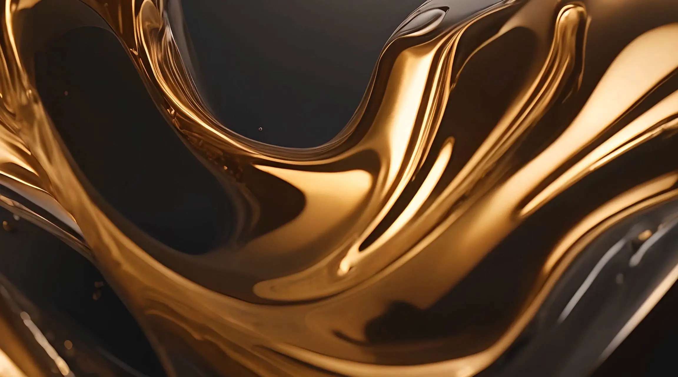 Metallic Gold Flow Design Video Asset